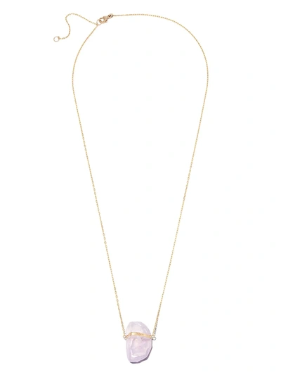 Jia Jia 14kt Yellow Gold Lavender Moonstone Necklace In 金色