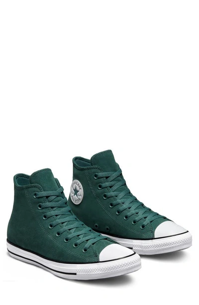 pine green high top converse