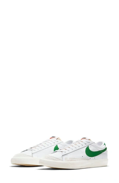 Shop Nike Blazer Low '77 Vintage Sneaker In White/ Pine Green/ Sail/ Black