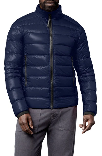 Shop Canada Goose Crofton Water Resistant Packable Quilted 750 Fill Power Down Jacket In Atlantic Navy