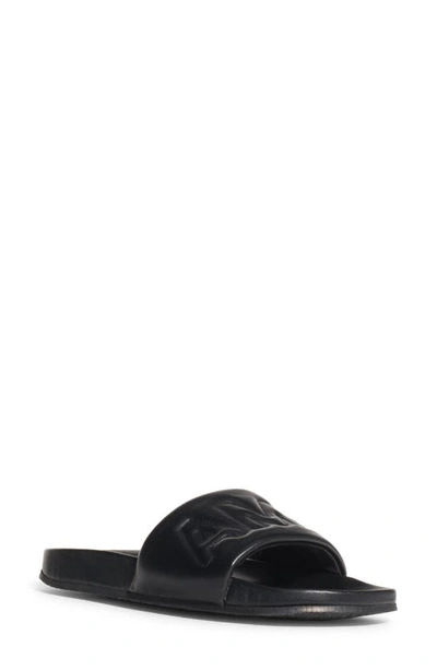 Shop Ambush Quilted Logo Slide Sandal In Black