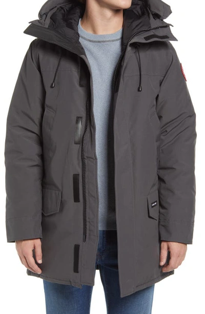 Shop Canada Goose Langford Slim Fit 625 Fill Power Down Hooded Down Parka In Graphite - Graphite