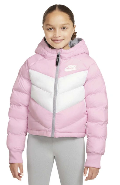 Nike Sportswear Big Kids' (girls') Synthetic Fill Hooded Jacket In Pink |  ModeSens