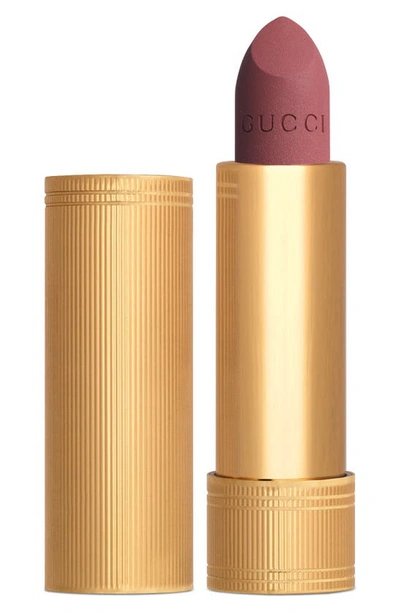 Shop Gucci Rouge À Lèvres Mat Matte Lipstick In 204 Peggy Taupe