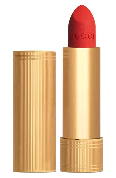 Shop Gucci Rouge À Lèvres Mat Matte Lipstick In 302 Agatha Orange