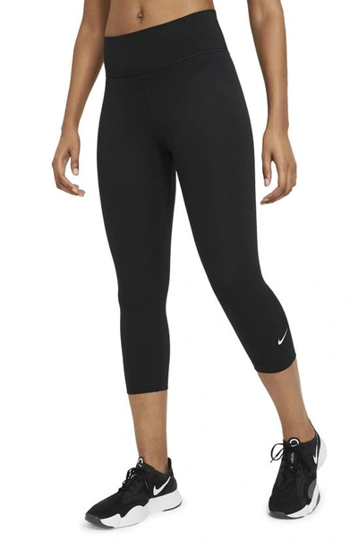 Shop Nike One Capri Leggings In Black/ White