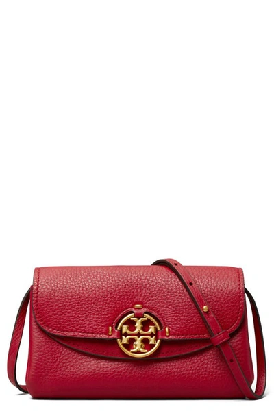 Tory Burch Miller Shoulder Bag In Leather in Red