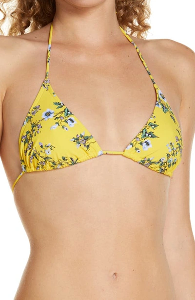 Shop Tory Burch Print Triangle Bikini Top In Lyonnaise Floral