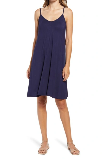 Loveappella Godet Slipdress In Midnight