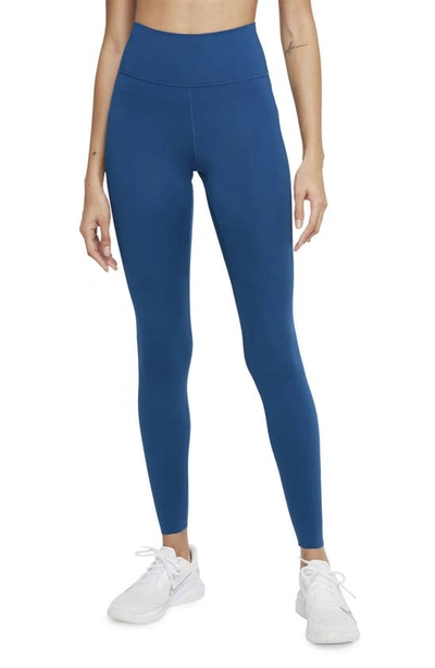 Shop Nike One Luxe Tights In Court Blue/ Clear