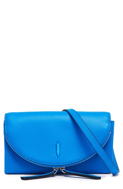 Shop Thacker Nikki Leather Crossbody Bag In Cerulean Blue