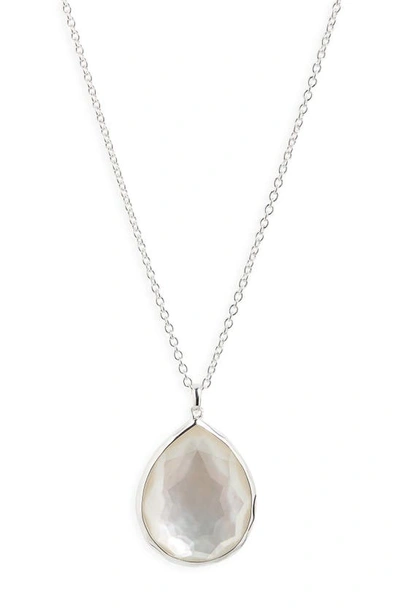 Shop Ippolita Wonderland Large Teardrop Pendant Necklace In Mother Of Pearl