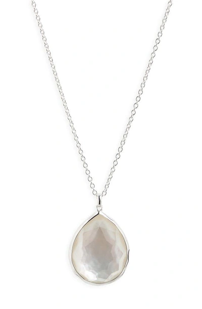 Ippolita Sterling Silver Wonderland Large Teardrop Pendant Necklace In Mother-of-pearl, 16 In Mother Of Pearl