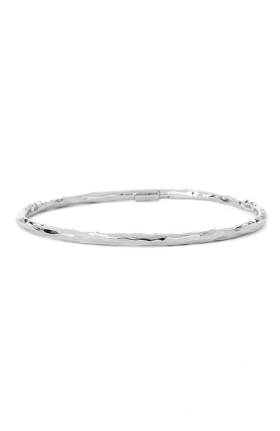 Shop Ippolita 'glamazon' 4mm Hammered Bangle In Sterling Silver