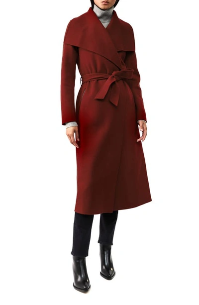 Shop Mackage Mai Long Wool Wrap Coat