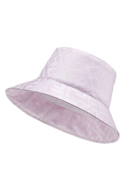 Shop Fendi Ff Logo Silk Bucket Hat In Anemone