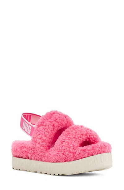 Shop Ugg (r) Oh Fluffita Genuine Shearling Slingback Sandal In Pink Rose