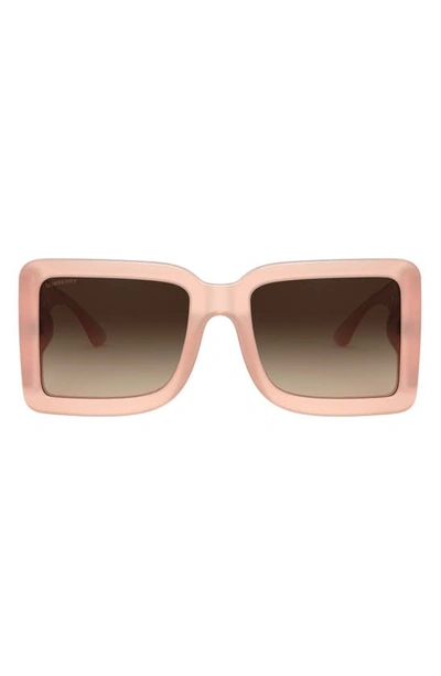 Shop Burberry 55mm Gradient Square Sunglasses In Pink