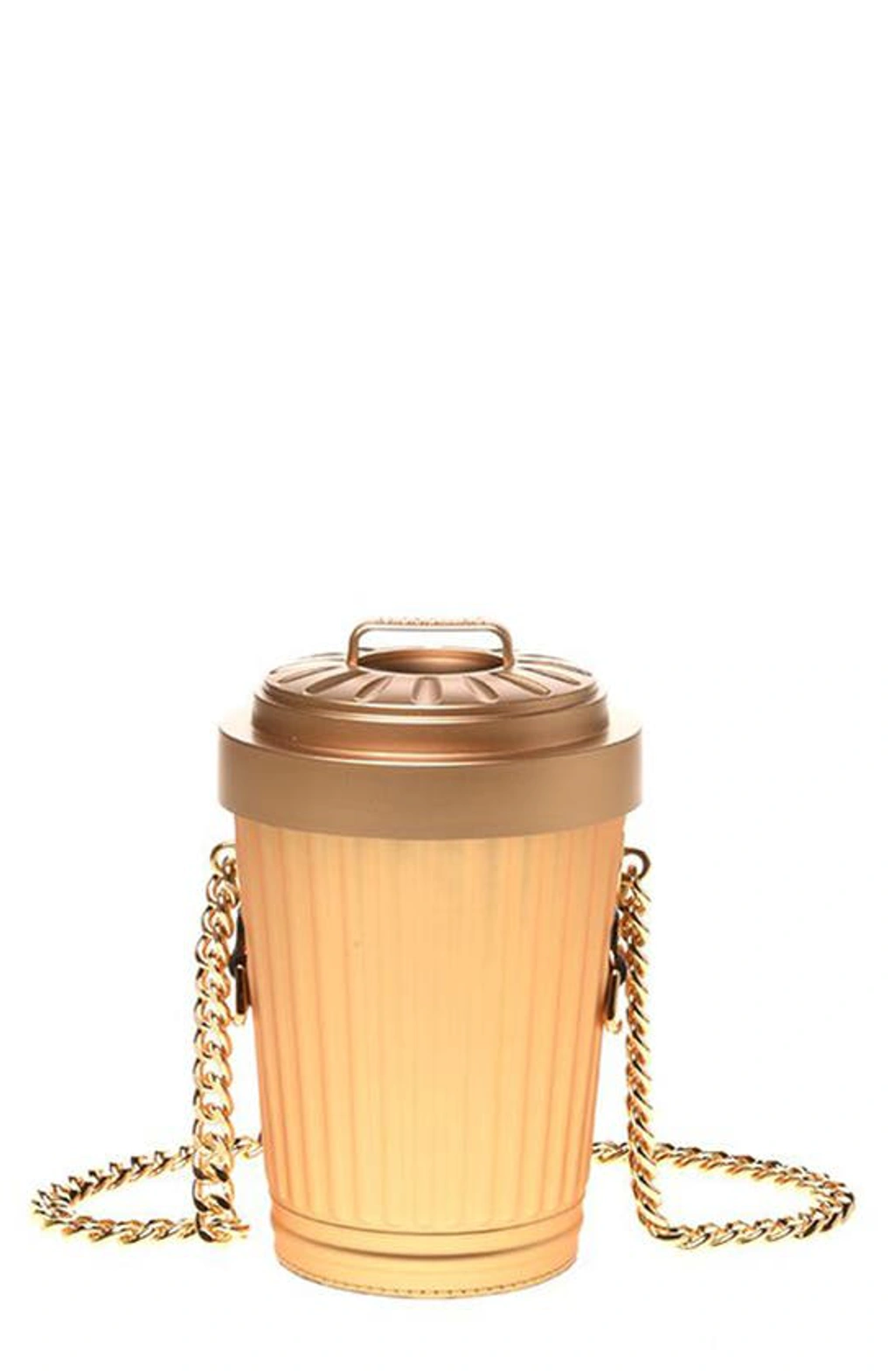 Moschino Gold Trash Can Shoulder Bag ModeSens