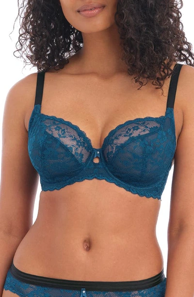 Shop Freya Offbeat Underwire Plunge Bra In Poseidon