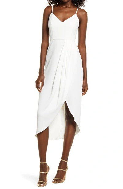 Shop Lulus Reinette V-neck Midi Dress In White