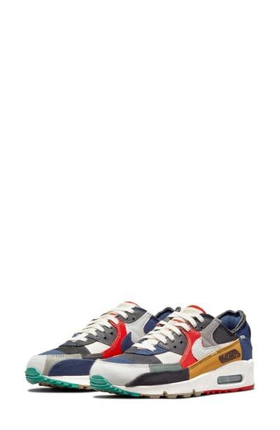 Shop Nike Air Max 90 Qs Sneaker In College Navy/ Bone/ Sail/ Red