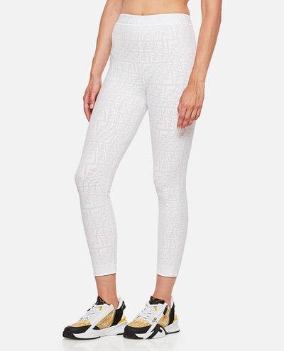 Shop Fendi Leggings In Technical Fabric In White