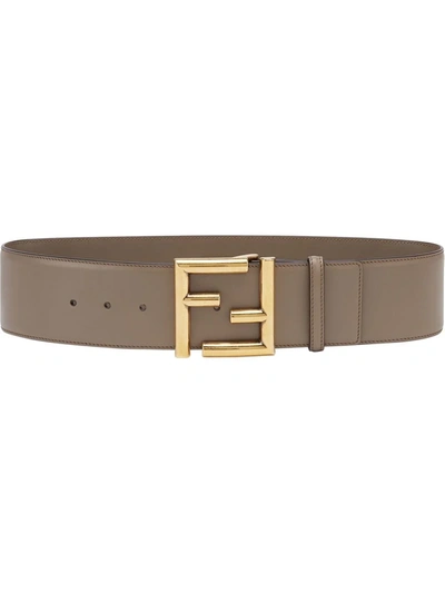 Shop Fendi Ff-motif Belt In Brown