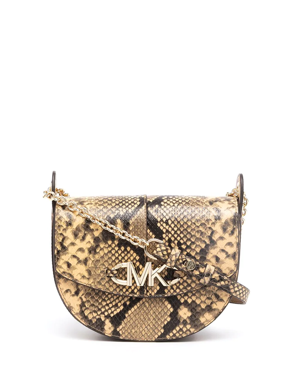 Michael Michael Kors Izzy Small Embossed Leather Convertible Saddle  Crossbody In Braun | ModeSens