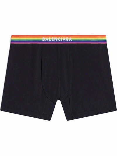 Shop Balenciaga Pride Boxer Briefs In Black