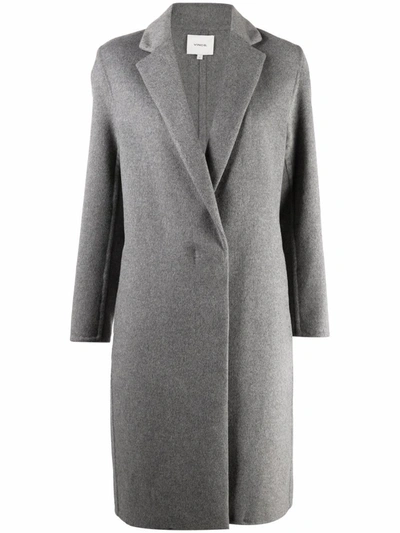 Vince Single-breasted Mid-length Coat In Grey | ModeSens