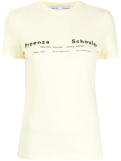 Proenza Schouler White Label Logo-print T-shirt In 黄色