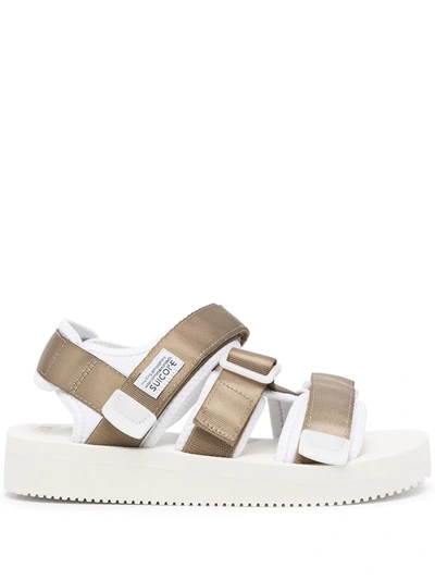 Shop Suicoke Kisee V Touch-strap Sandals In White