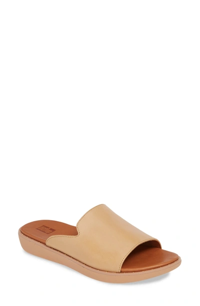 Fitflop Saffi Leather Slide Sandal In Blush Leather ModeSens