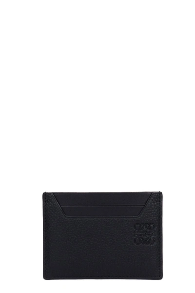 Shop Loewe Plain Wallet In Black Leather