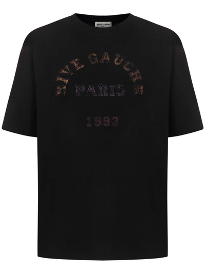 Shop Saint Laurent T-shirt In Black