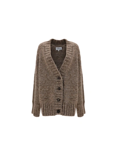 Shop Maison Margiela Cardigan In Brown