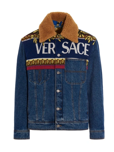 Shop Versace Jacket In Multicolor