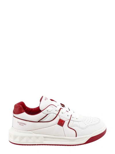 Shop Valentino One Stud Sneakers In White