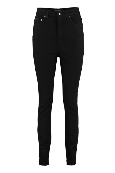 Shop Dolce & Gabbana Grace Skinny Jeans In Black