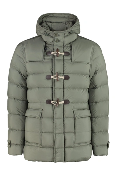 Shop Herno Il Montgomery Hooded Down Jacket In Green