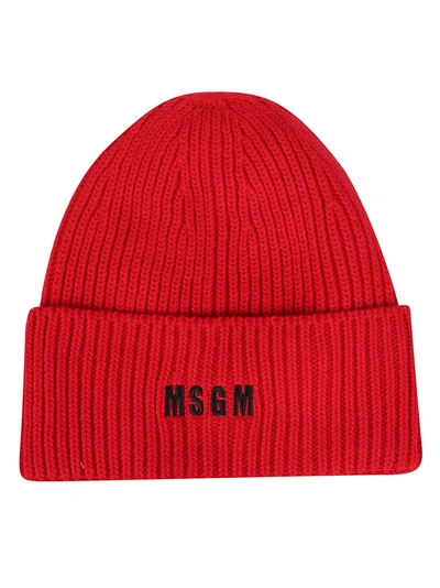 Shop Msgm Hat In Red