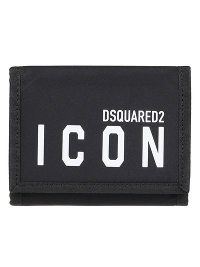 Shop Dsquared2 Wallet In Nero/bianco