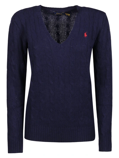 Shop Polo Ralph Lauren Kimberly Classic Sweater In Hunter Navy