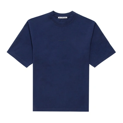 Shop Acne Studios Blue Cotton Jersey T-shirt