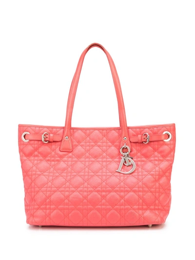 Pre-owned Dior  Panarea Cannage Tote Bag In Pink
