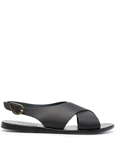 Ancient Greek Sandals Maria Crossover-strap Sandals In Schwarz