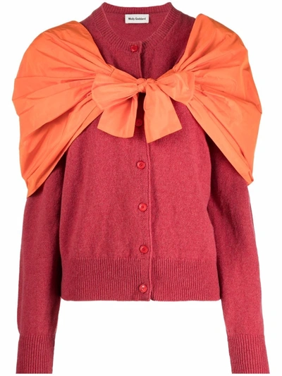 Shop Molly Goddard Wrap-panel Cardigan In Rot