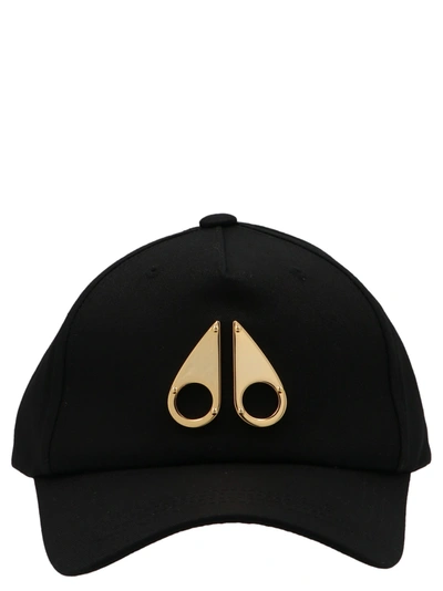 Shop Moose Knuckles Logo Icon Baseball Cap In Black