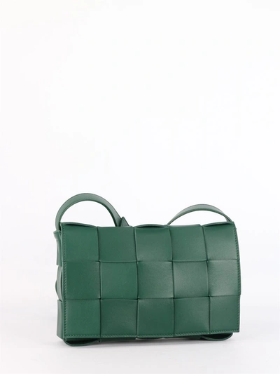 Shop Bottega Veneta Cassette Shoulder Bag In Green